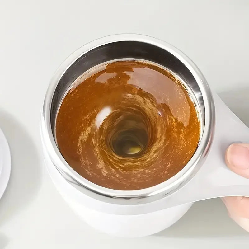 Fully Automatic Stirring Cup, Multifunctional Electric Coffee Mug, Lazy Rotating Magnetic Stainless Steel Milk Mug, And Travel Mug.
