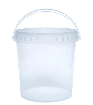 Clear Plastic Bucket for Storage & Food - 1000ML - SV Bazaar
