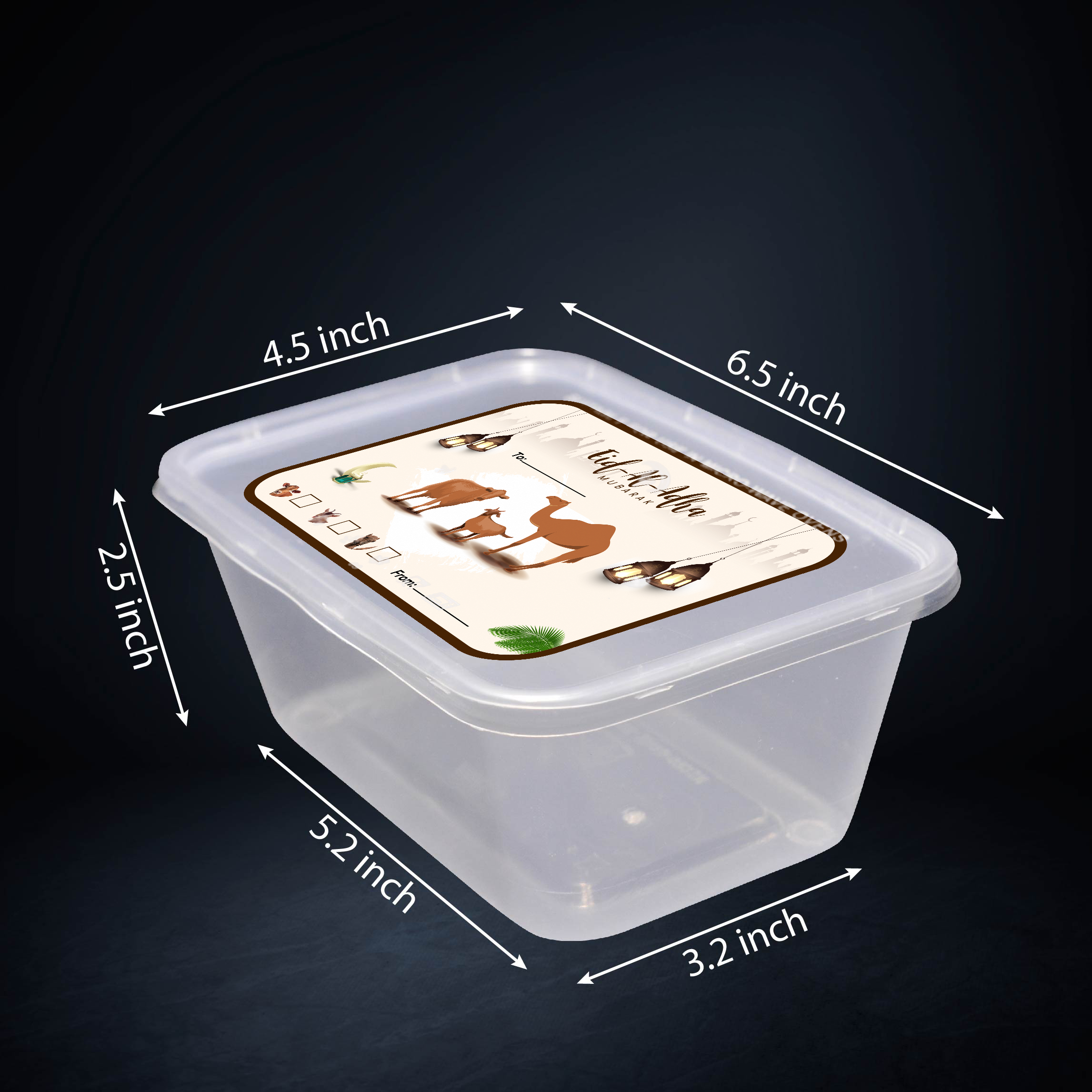 1000 ML Disposable Food Storage Containers