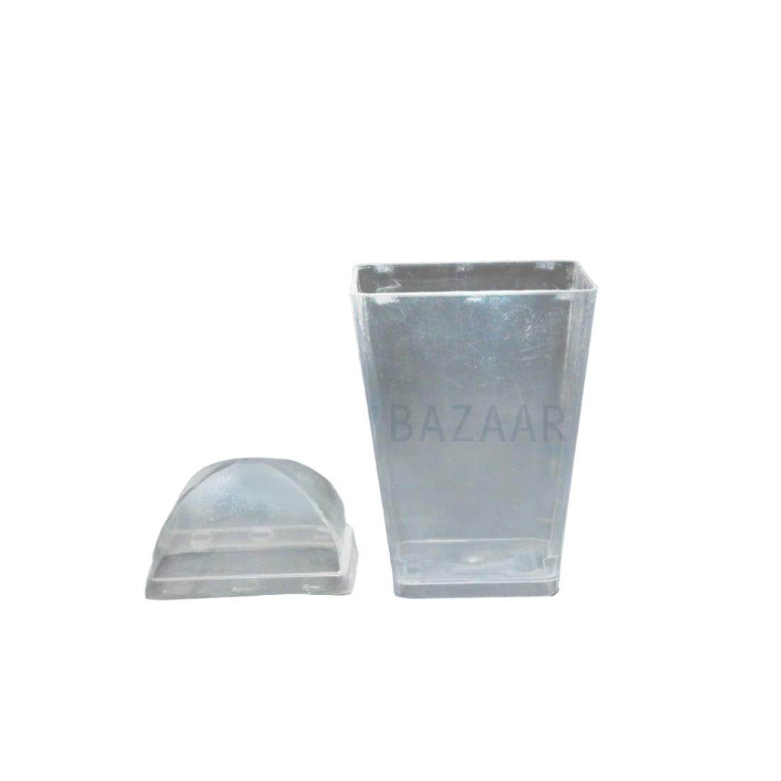 150 ML Square Plastic Dessert Cup With Lid - Pack of 50 - SV Bazaar