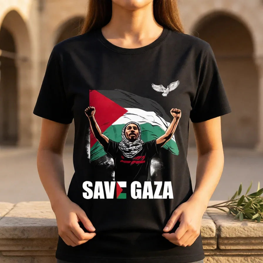 Save Gaza Solidarity T-Shirt | Unisex High-Quality Cotton Tee - Unity Statement Wear