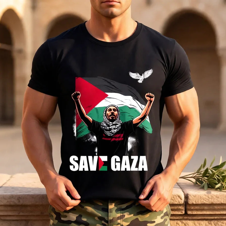 Save Gaza Solidarity T-Shirt | Unisex High-Quality Cotton Tee - Unity Statement Wear