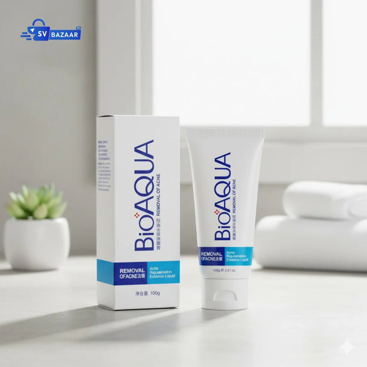 BIOAQUA Anti Acne Cleanser 100ml - Acne Face Wash for Women Facial Skincare Cleanser for Clear Skin