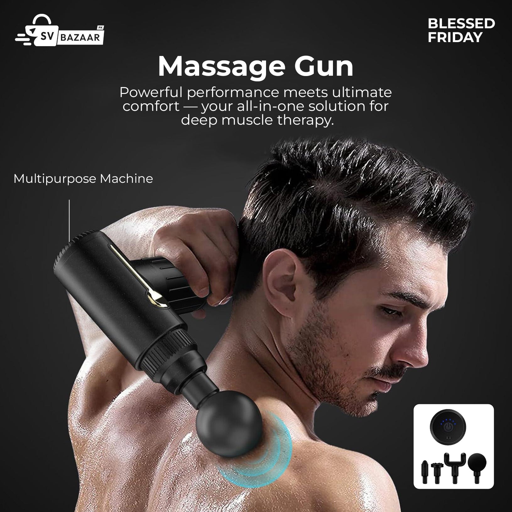 Massager Gun Machine Multipurpose Deep Tissue Massage Gun