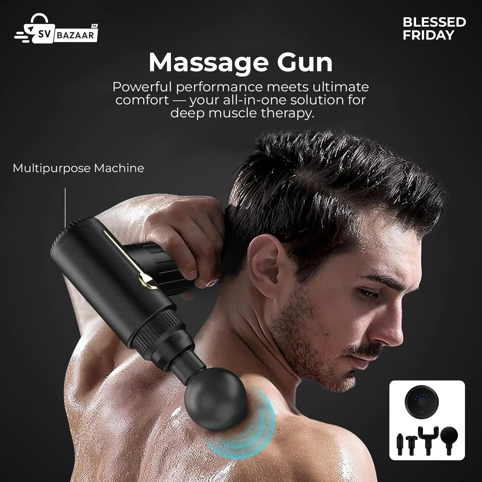 Massager Gun Machine Multipurpose Deep Tissue Massage Gun