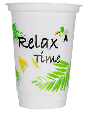 Relax Time Plastic Cup - 16 Oz Pack of 50 - SV Bazaar