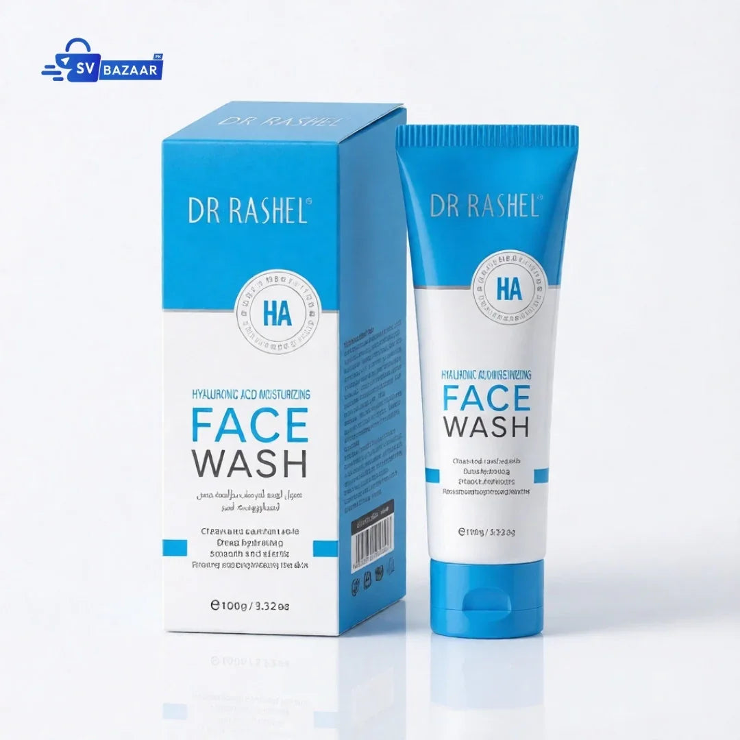 DR Rashel Hyaluronic Acid Moisturizing Face Wash for Women - Hydrating Facial Cleanser for Dry Skin