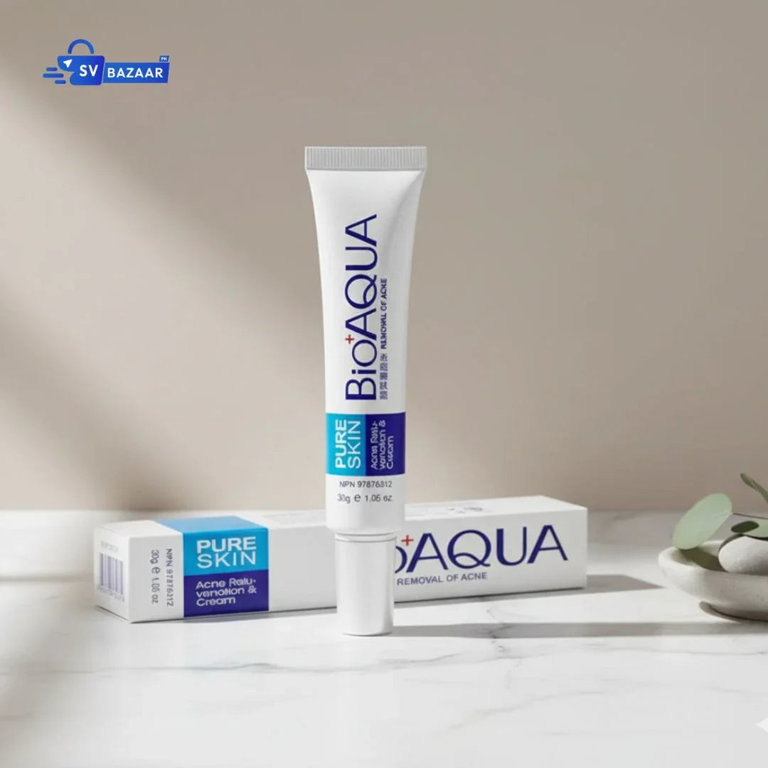 BIOAQUA Pure Skin Acne Cream 30g - Anti Acne & Anti Wrinkle Facial Skincare Cream for Pimple Treatment