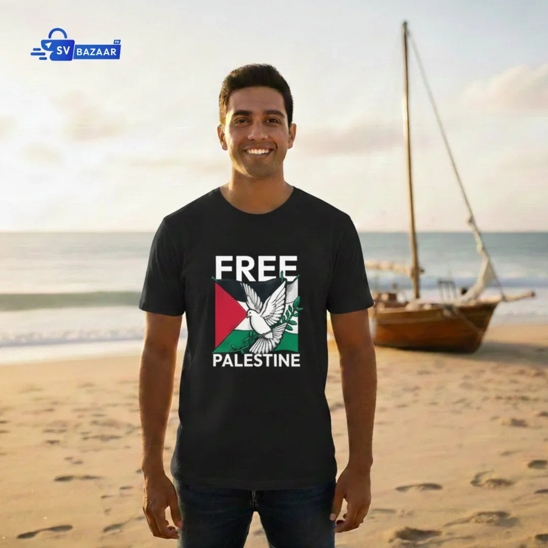 Free Palestine Dove T-Shirt - Unisex Printed T-Shirt Fashion Wear