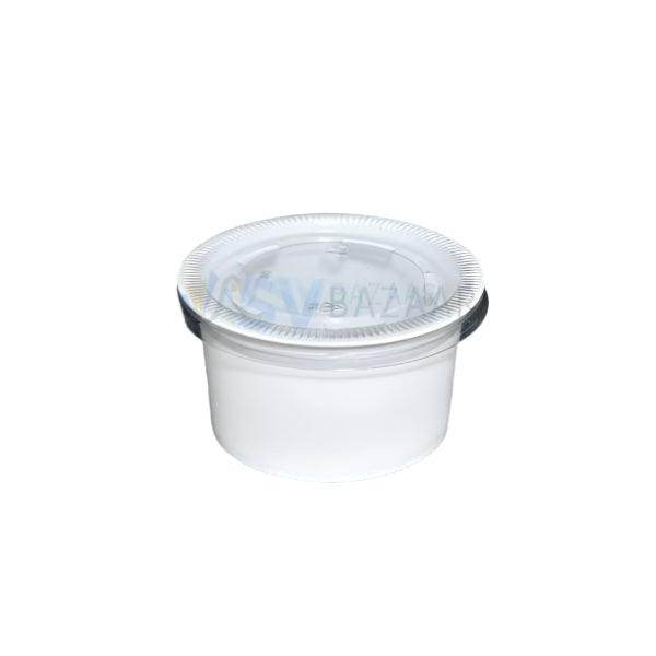 200 ml Disposable Round Milky Food Box - Food Grade - SV Bazaar