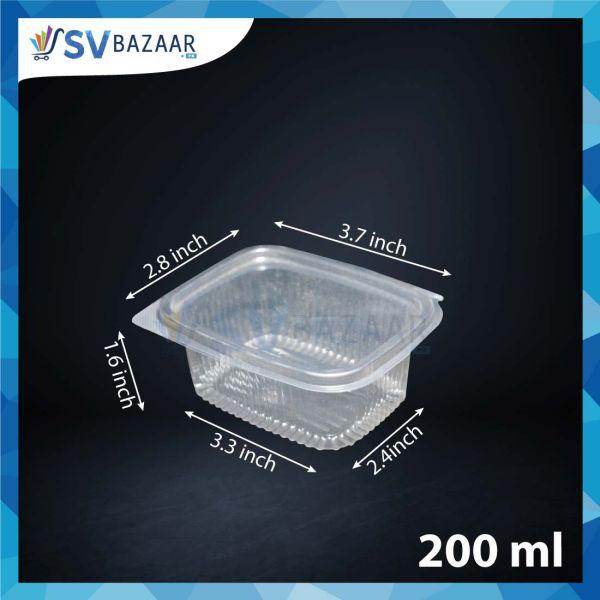 W-200 ML PET Plastic Salad Box - SV Bazaar