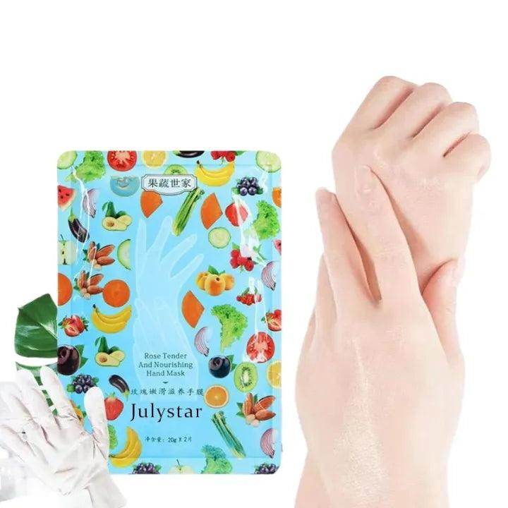 July Star Rose Tender Nourishing Moisturizing And Repairing Hand Mask For Girls And Women 20g - SV Bazaar
