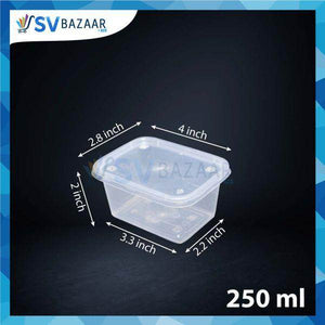 250 ML Disposable Food Storage Containers - SV Bazaar