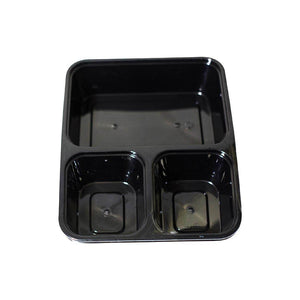 3 Partition Disposable Food Box With Lid - Pack of 10 - SV Bazaar