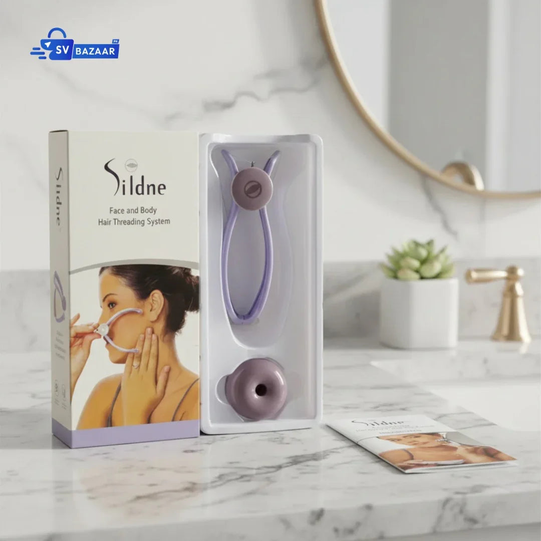 Hair Removal Threading Kit - Sildne Facial Hair Removal Tool for Women Painless Eyebrow & Upper Lip Remover