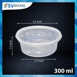 300 ML ROUND DISPOSABLE FOOD STORAGE CONTAINERS - SV Bazaar