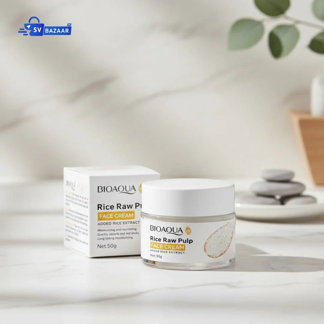 BIOAQUA Rice Raw Pulp Face Cream - Face Cream for Glowing Skin, Brightening Best Moisturizer Skincare