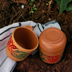 Desi Clay Water Glasses - SV Bazaar