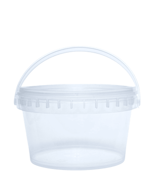 Clear Plastic Bucket With LID - 500ML - SV Bazaar