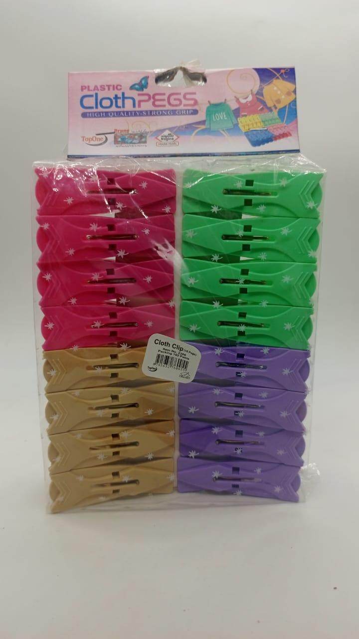 Pack of 16 Cloth Hanging Clips Clothpegs - SV Bazaar