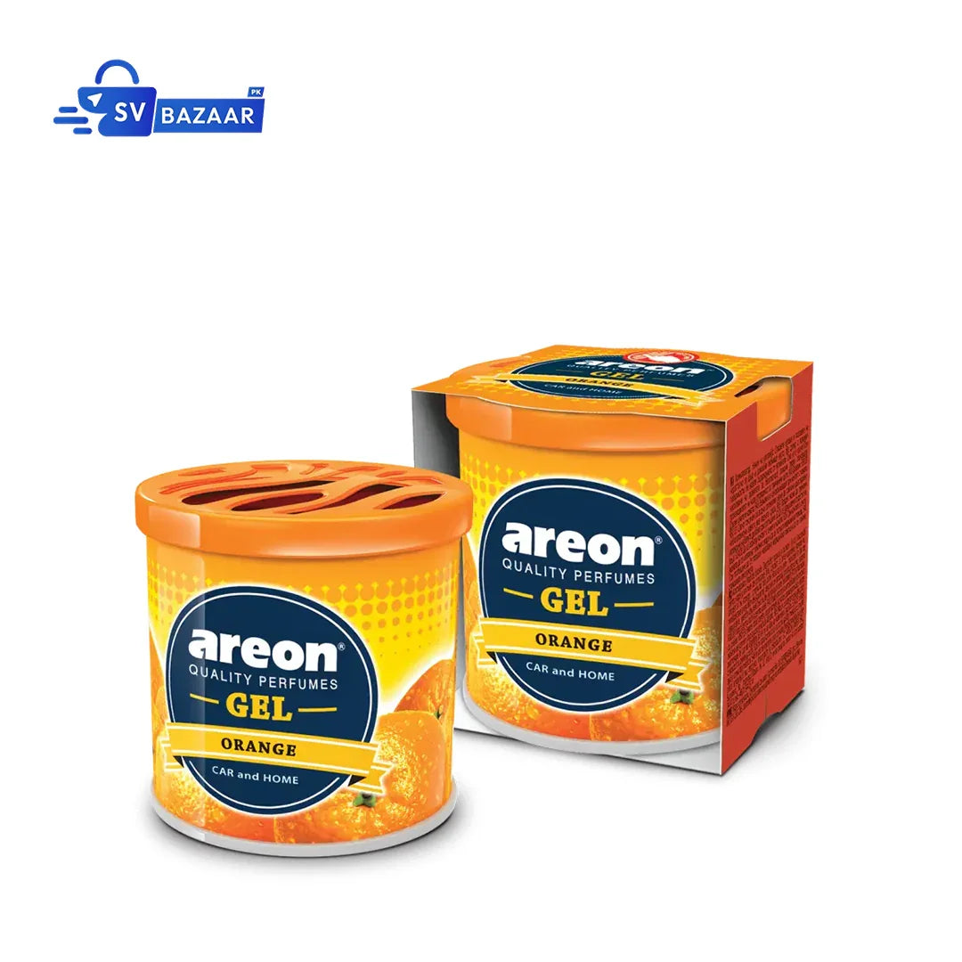 Car Air Freshener - Areon Orange Gel Car Perfume Long Lasting Interior Fragrance