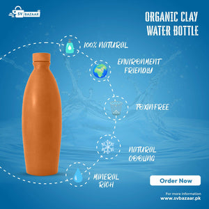 Desi Clay Water bottle 1000ml - SV Bazaar