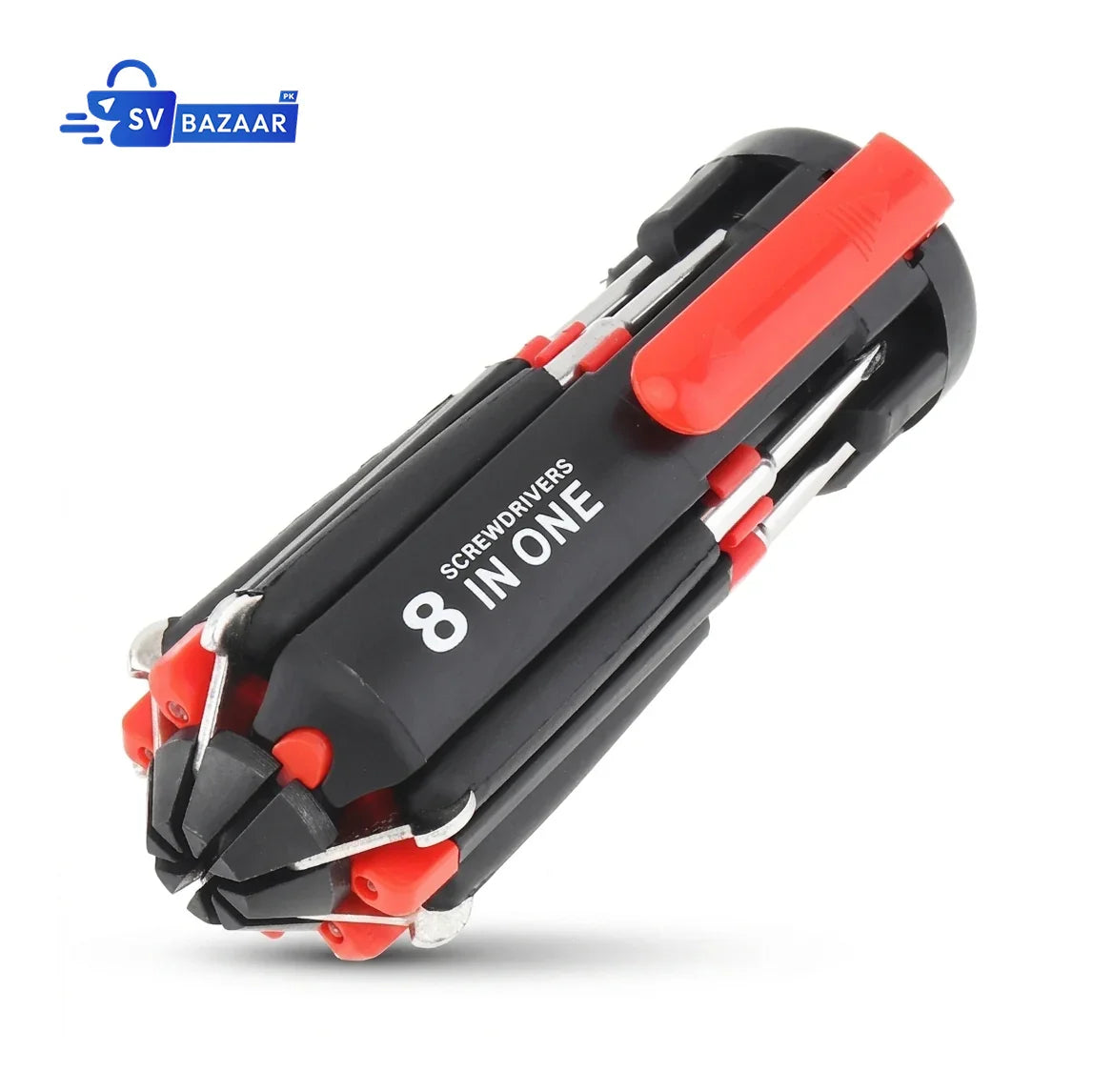 8 in 1 Screwdriver Set with Light - Durable Multi Purpose Professional Tool Kit