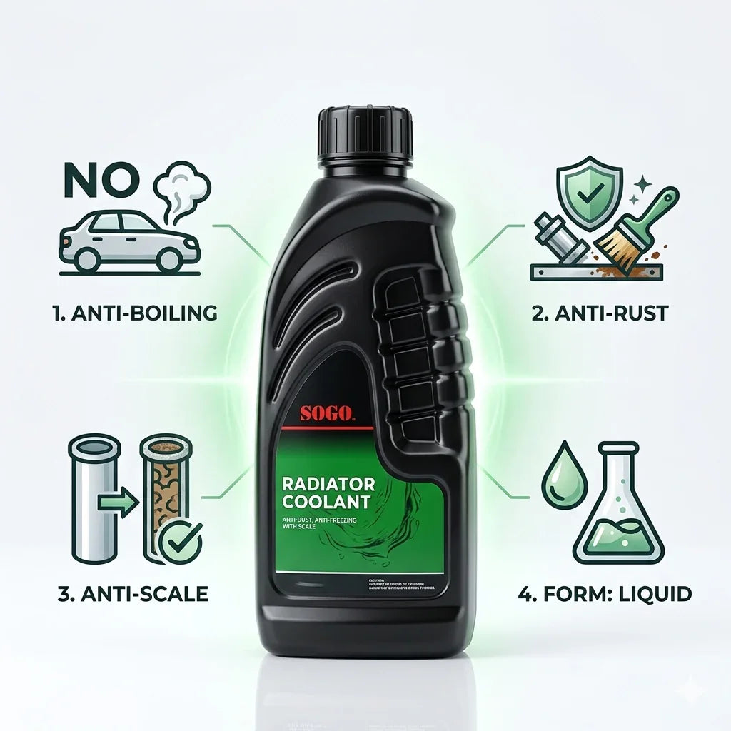 Radiator Coolant 1L SOGO SG-126G Green - Long Life Car Engine Cooling Fluid