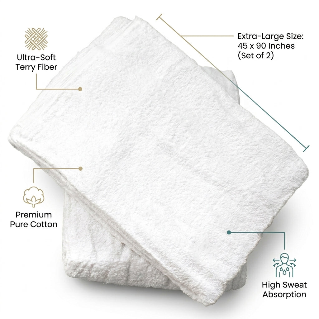 Men’s Ihram Towel Set – Soft Towel Fabric Ihram for Hajj & Umrah (2 Piece)