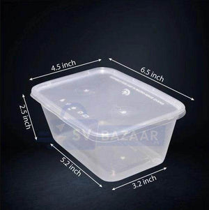 1000 ML Disposable Food Storage Containers - SV Bazaar