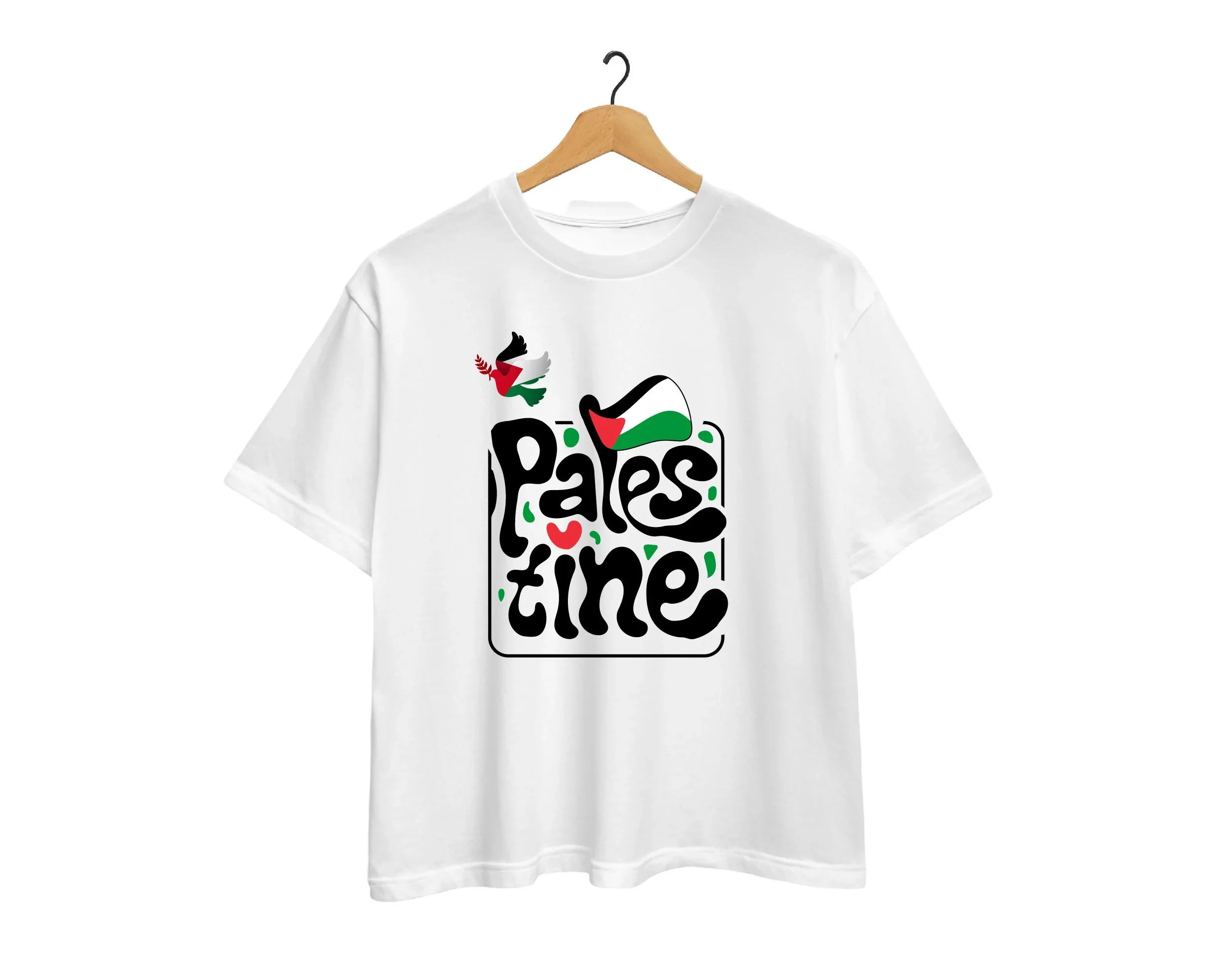 Palestine Artistic Typography T-Shirt