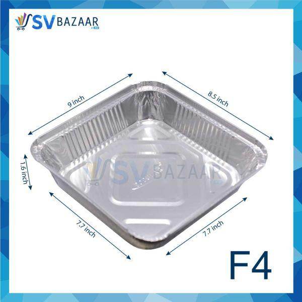 Aluminum Foil Containers F4 With Lids - SV Bazaar