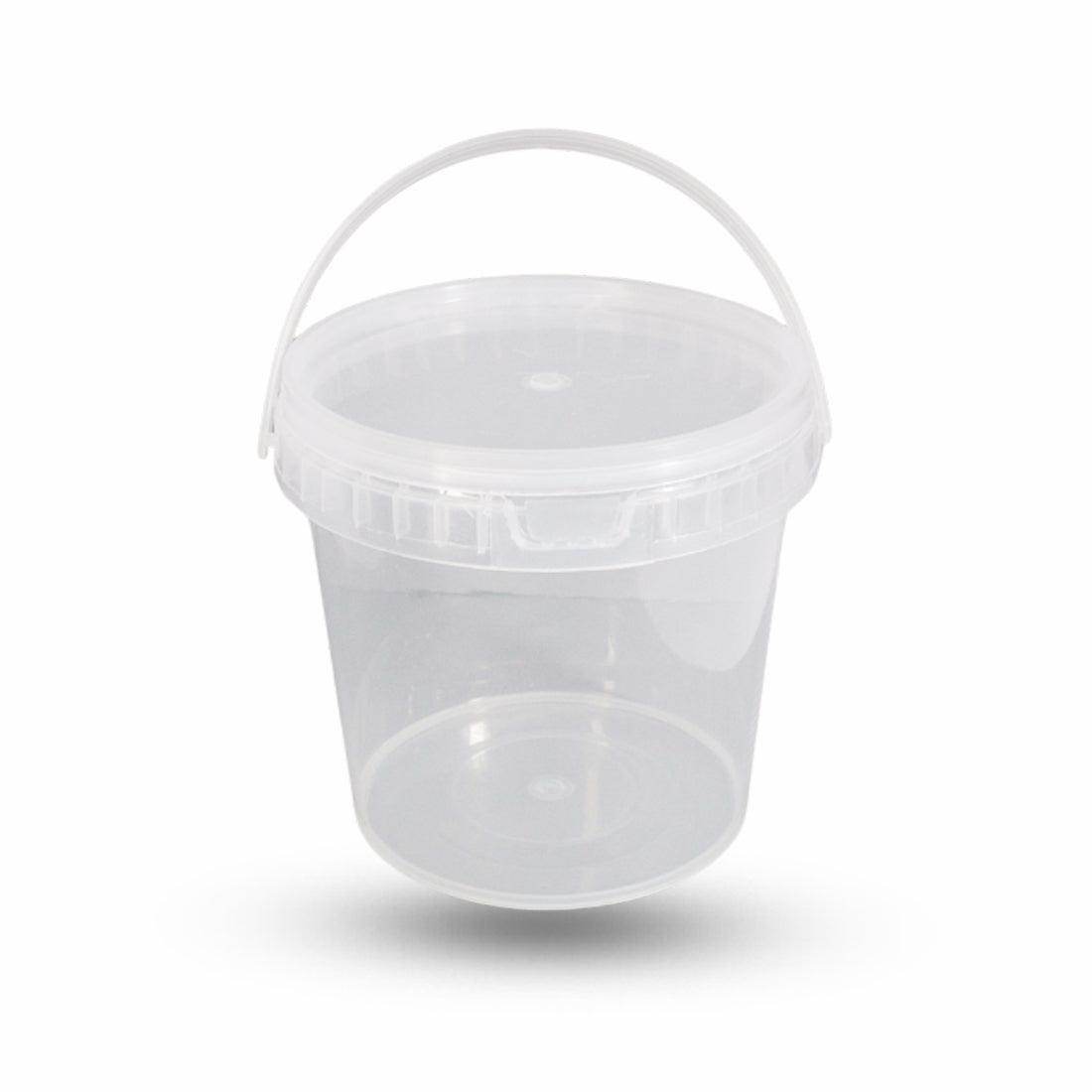 Round Plastic Bucket Sealed with Handle 500gm - SV Bazaar