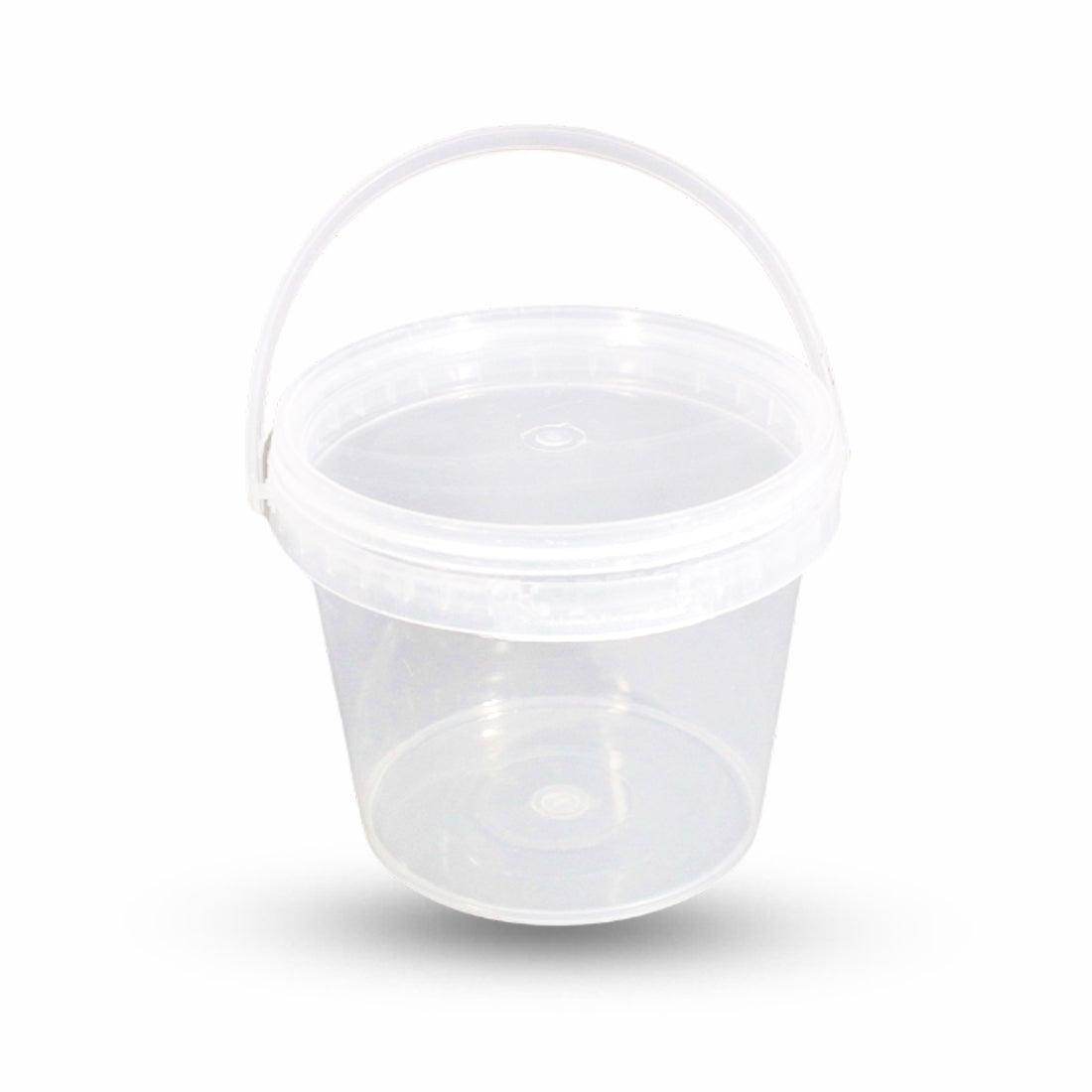 Round Plastic Bucket Sealed with Handle 1000gm - SV Bazaar