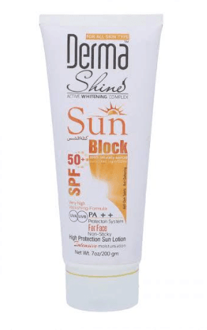 Derma Shine Sun Block SPF 50+ Tube 200g - SV Bazaar