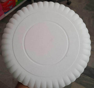 Disposable Golden Round Paper Plate - Pack of 5 - SV Bazaar