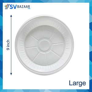 Disposable Plastic Plates Large - Pack of 50 - SV Bazaar
