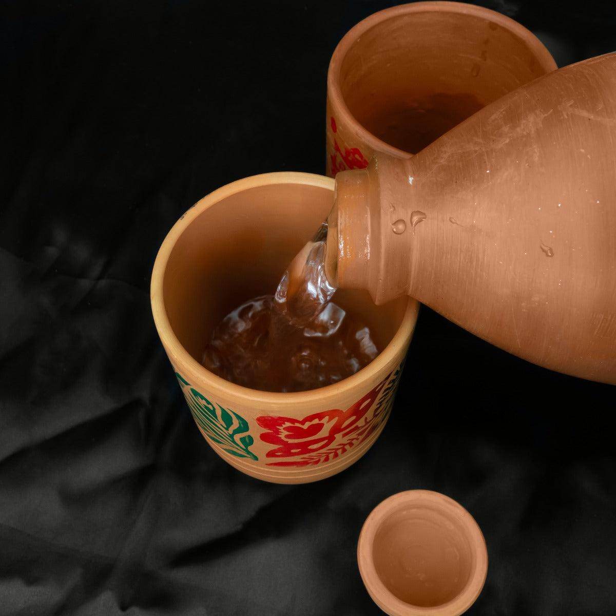 Desi Clay Water Glasses - SV Bazaar