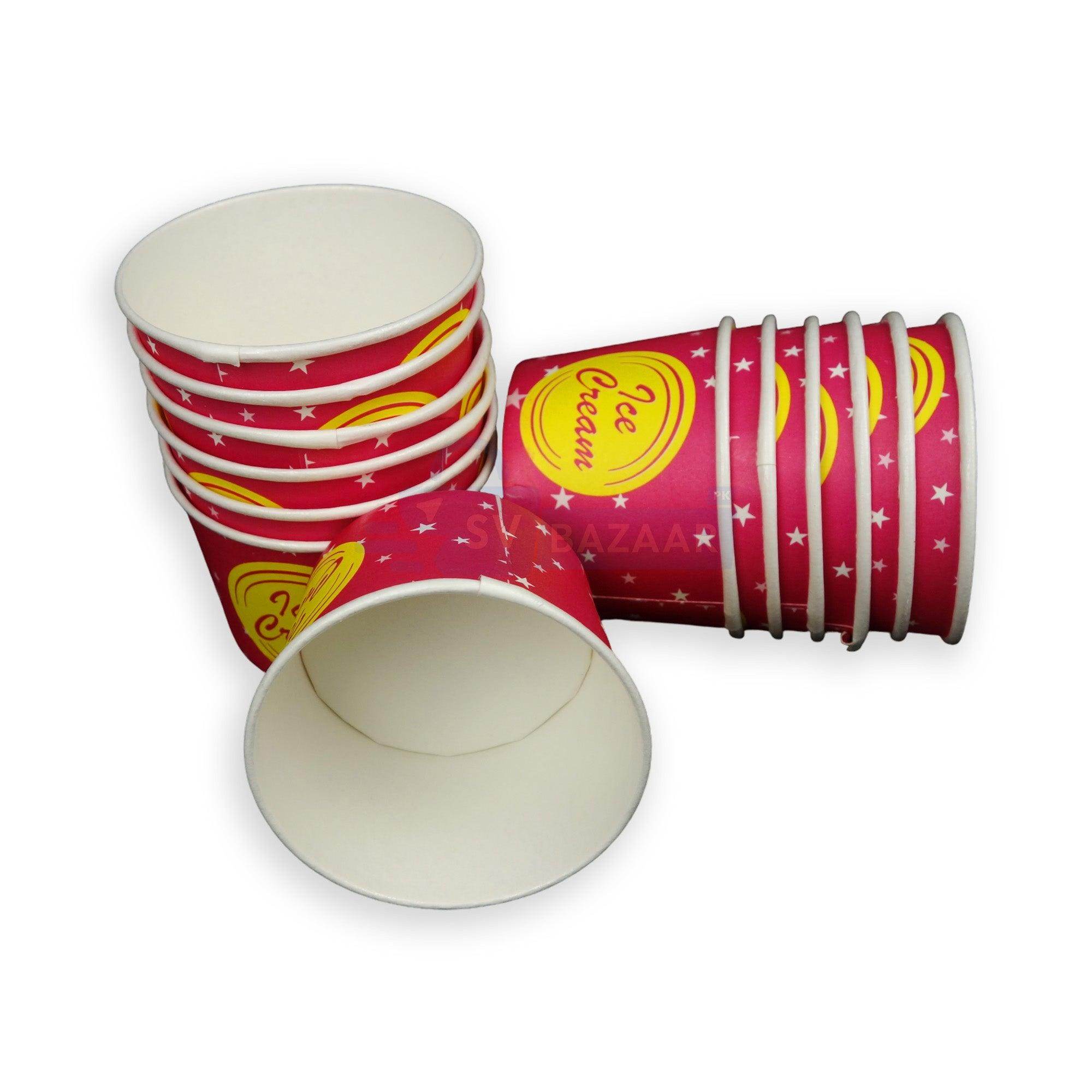 Paper Ice Cream Cups (60ml) - Pack of 100 - SV Bazaar