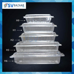 Frozen Food Plastic Box With Lid - H1 Pack of 100 - SV Bazaar