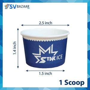 Ice Cream Cups - 1 scoop Pack of 100 - SV Bazaar