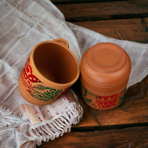 Desi Clay Water Glasses - SV Bazaar