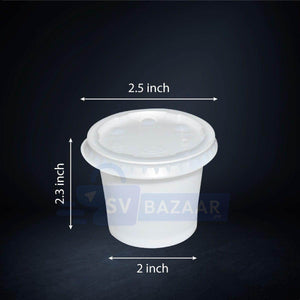 Plastic Round Bowl - 125 ML Pack of 50 - SV Bazaar