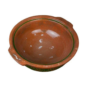 Large Glazed Clay Handi with Lid - SV Bazaar