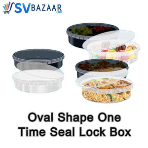 Airtight Oval Shape Box - 1500 ML Pack of 10 - SV Bazaar