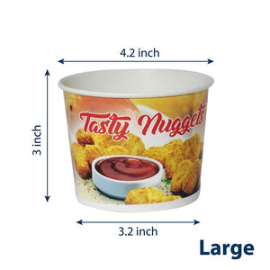 Paper Cup For Nuggets & Fries - Large Pack of 50 - SV Bazaar