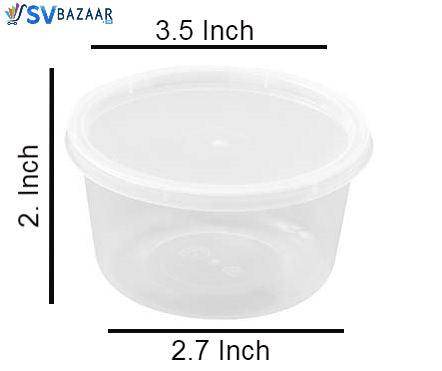 Plastic Round Bowl - 200 ML Pack of 50 - SV Bazaar