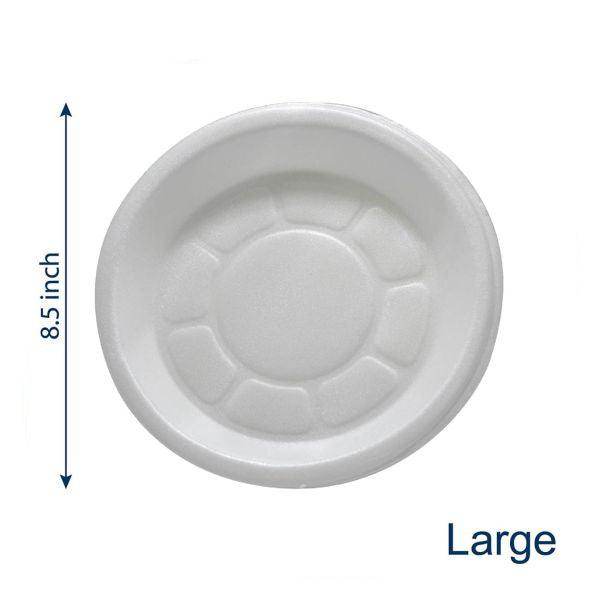 Thermocol Disposable Foam Plate SV-15 (LARGE) - Pack of 50 - SV Bazaar