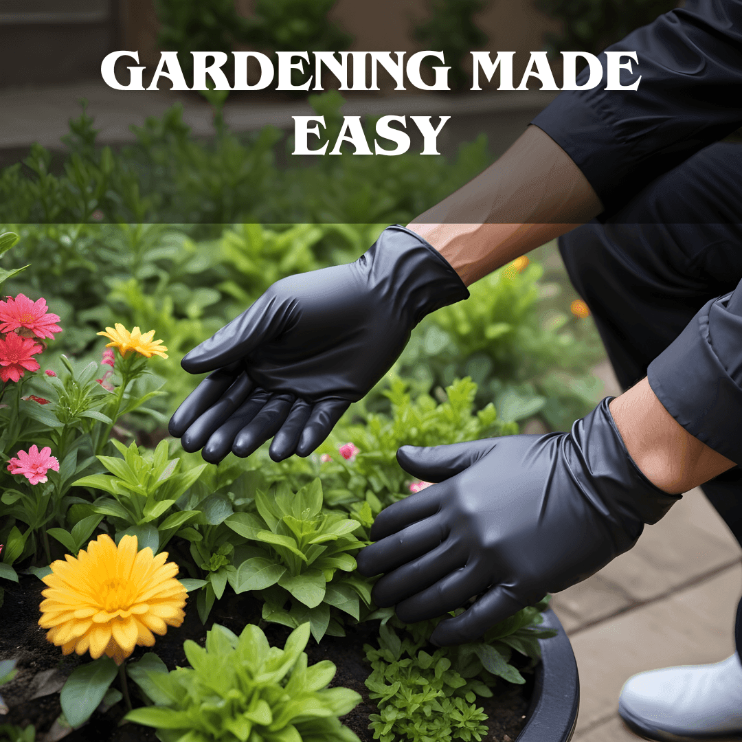 Disposable Black Vinyl Gloves - Powder Free (Pack of 100) - SV Bazaar