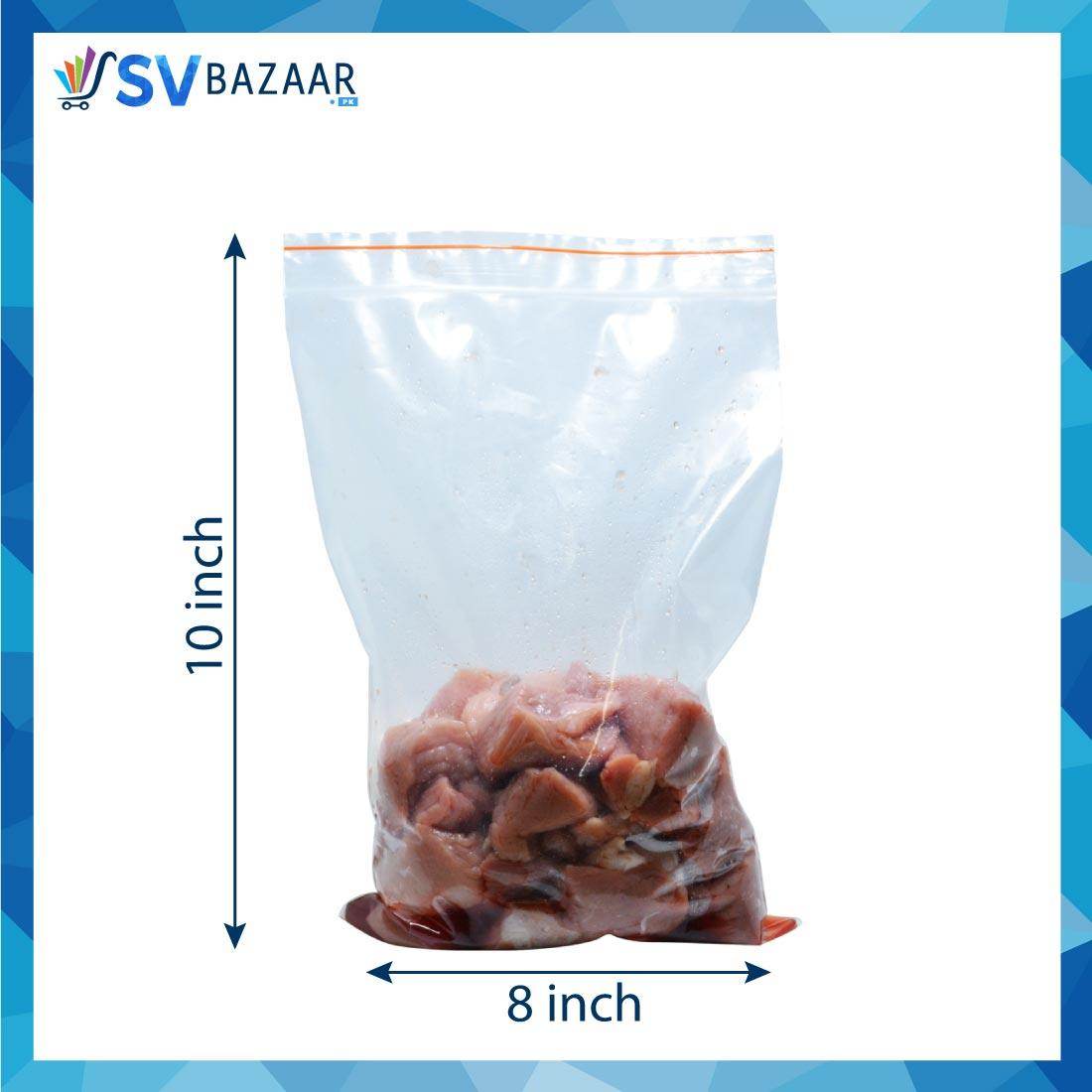 Zip Lock Bags - 8 x 10- 250gm - SV Bazaar